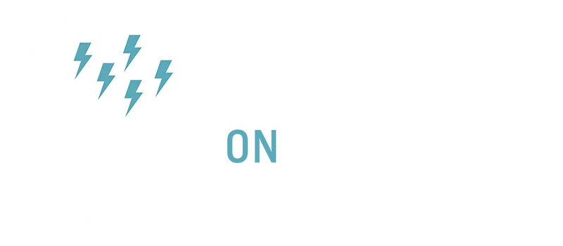 Outline of a head with lightning bolts in the brain area, a USB cord at the neck, and the text “Dyslexia On Demand. Therapy Reimagined” to the right in large, light blue and white letters.