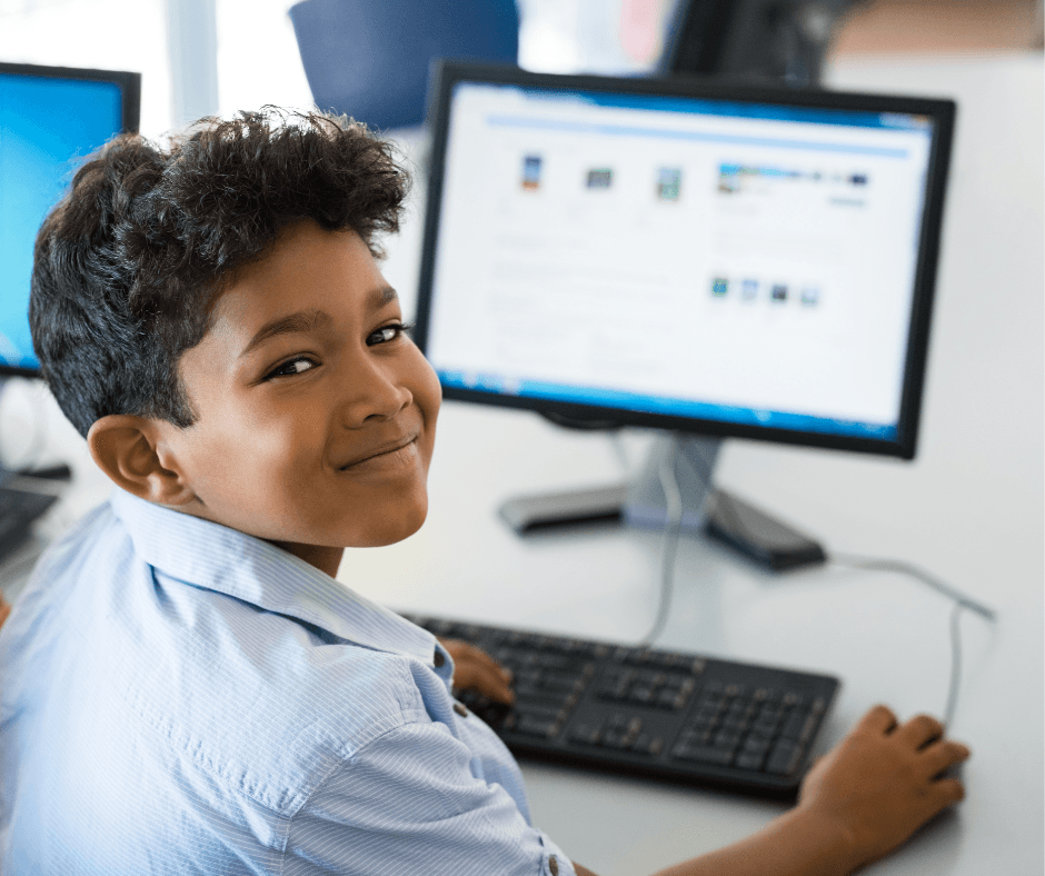 Child at computer